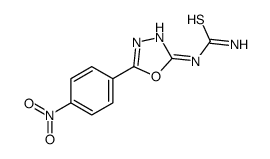 [5-(4-nitrophenyl)-1,3,4-oxadiazol-2-yl]thiourea结构式