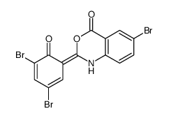 6-bromo-2-(3,5-dibromo-6-oxocyclohexa-2,4-dien-1-ylidene)-1H-3,1-benzoxazin-4-one Structure
