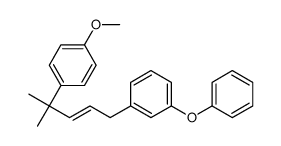 1-methoxy-4-[2-methyl-5-(3-phenoxyphenyl)pent-3-en-2-yl]benzene结构式