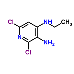 2,6-Dichloro-N4-ethyl-3,4-pyridinediamine结构式