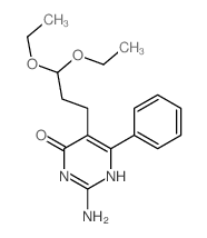 4(3H)-Pyrimidinone,2-amino-5-(3,3-diethoxypropyl)-6-phenyl- Structure