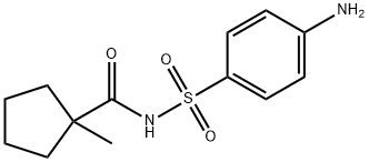 N-[(4-氨基苯基)磺酰基]-1-甲基环戊烷甲酰胺结构式