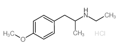 2-乙氨基-1-(4-甲氧苯基)丙烷盐酸盐结构式