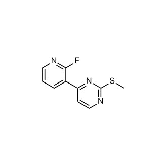 4-(2-氟吡啶-3-基)-2-(甲硫基)嘧啶结构式