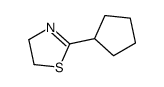 2-cyclopentyl-4,5-dihydro-1,3-thiazole结构式