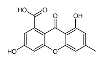 3,8-dihydroxy-6-methyl-9-oxoxanthene-1-carboxylic acid结构式