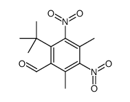 2-tert-butyl-4,6-dimethyl-3,5-dinitrobenzaldehyde结构式