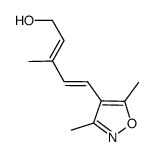 (2E,4E)-3-methyl-5-(3,5-dimethyl-4-isoxazolyl)-2,4-pentadien-1-ol结构式