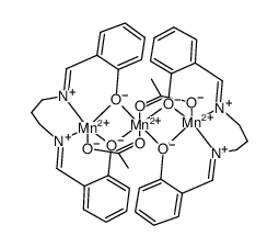 Mn3(N,N'-bis(salicylidene)-1,3-propanediaminate)2(OAc)2 Structure