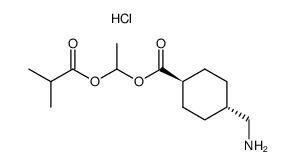 4-Aminomethyl-cyclohexanecarboxylic acid 1-isobutyryloxy-ethyl ester; hydrochloride结构式
