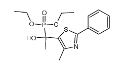[1-Hydroxy-1-(4-methyl-2-phenyl-5-thiazolyl)ethyl]phosphonsaeure-diethylester Structure