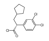 3-cyclopentyl-2(R)-(3,4-dichloro-phenyl)-propionyl chloride Structure