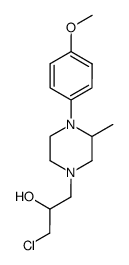 1-chloro-3-(4-(4-methoxyphenyl)-3-methylpiperazin-1-yl)propan-2-ol Structure