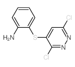 Benzenamine,2-[(3,6-dichloro-4-pyridazinyl)thio]- structure