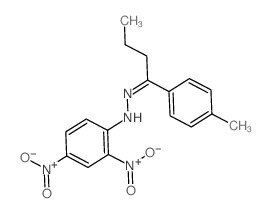 N-[1-(4-methylphenyl)butylideneamino]-2,4-dinitro-aniline Structure