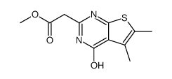 (5,6-二甲基-4-氧代-3,4-二氢-噻吩并[2,3-d]嘧啶-2-基)-乙酸甲酯结构式
