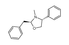 (2S,4R)-2-benzyl-N-methyl-4-phenyl-1,3-oxazolodine结构式