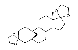 3,3,17,17-Bis-aethylendioxy-19-nor-5β,10β-methano-androstan结构式