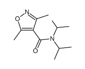 N,N-diisopropyl-3,5-dimethylisoxazole-4-carboxamide结构式