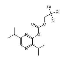 3,6-Diisopropyl-2-β,β,β-trichloroethoxycarbonyloxypyrazine结构式