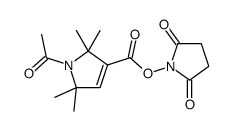 1-ACETYL-2,2,5,5-TETRAMETHYL-3-PYRROLINE-3-CARBOXYLIC ACID, N-HYDROXYSUCCINIMIDE ESTER Structure