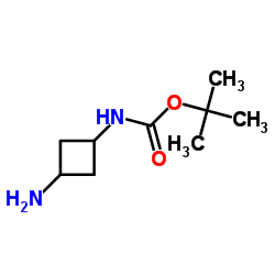 tert-butyl N-(3-aminocyclobutyl)carbamate Structure