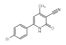 6-(4-BROMOPHENYL)-1,2-DIHYDRO-4-METHYL-2-OXOPYRIDINE-3-CARBONITRILE结构式