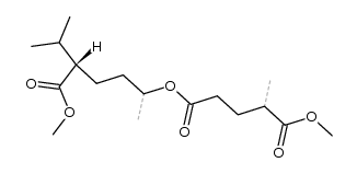 (-)-2-Methyl-glutarsaeure-1-methylester-5-[4-methoxycarbonyl-1,5-dimethylhexylester]结构式