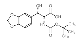 Boc-D-threo-3-(benzo[1,3]dioxol-5-yl)serine结构式