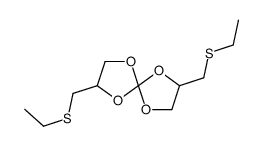 3,8-bis(ethylsulfanylmethyl)-1,4,6,9-tetraoxaspiro[4.4]nonane Structure
