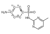 磺胺甲嘧啶-苯基-13C6结构式