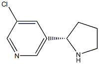 (S)-3-Chloro-5-pyrrolidin-2-yl-pyridine结构式