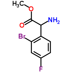 Methyl amino(2-bromo-4-fluorophenyl)acetate Structure