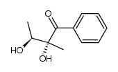 syn-2,3-dihydroxy-2-methyl-1-phenylbutan-1-one结构式