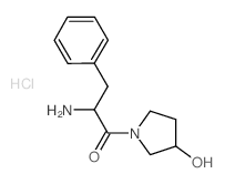 2-Amino-1-(3-hydroxy-1-pyrrolidinyl)-3-phenyl-1-propanone hydrochloride结构式