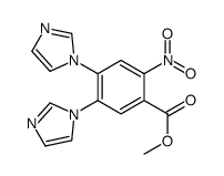 2-硝基-4,5-二(1-咪唑基)苯甲酸甲酯结构式