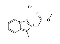 2-(2-methoxy-2-oxoethyl)-3-methyl-[1,2,3]triazolo[1,5-a]pyridin-2-ium bromide结构式