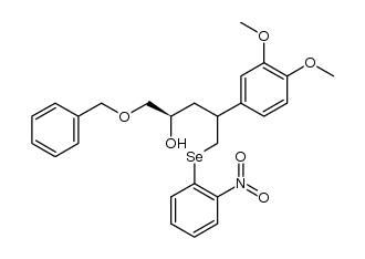 (2R)-1-(benzyloxy)-4-(3,4-dimethoxyphenyl)-5-((2-nitrophenyl)selanyl)pentan-2-ol结构式