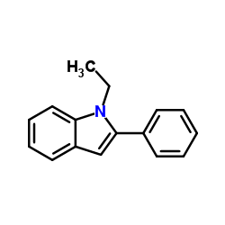 1-乙基-2-苯吲哚结构式