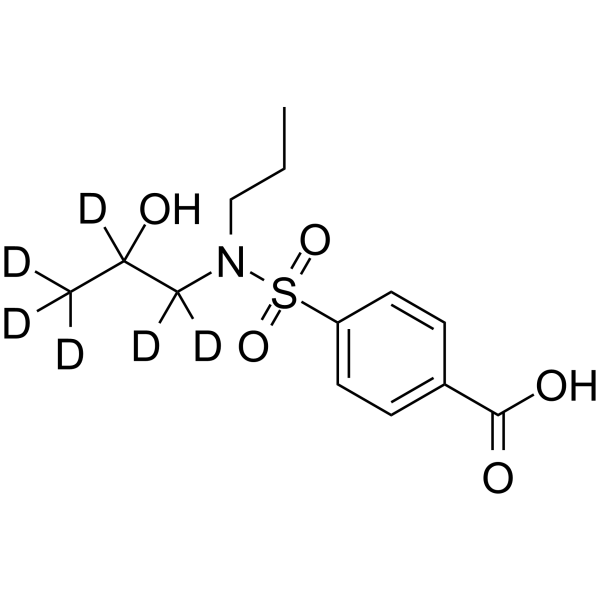2-Hydroxy probenecid-d6结构式