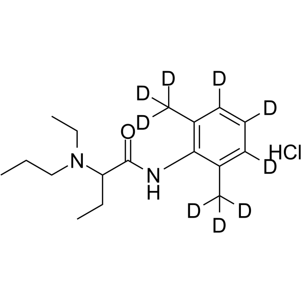 Etidocaine-d9 hydrochloride Structure