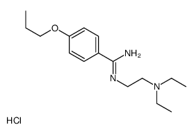 N'-[2-(diethylamino)ethyl]-4-propoxybenzenecarboximidamide,hydrochloride Structure