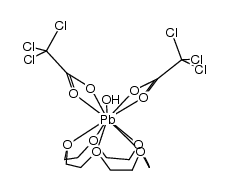 lead(II)-1,4,7,10,13-pentaoxacyclopentadecane-trichloracetate hydrate Structure