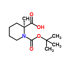 (2S)-1-[(tert-butoxy)carbonyl]-2-methylpiperidine-2-carboxylic acid Structure