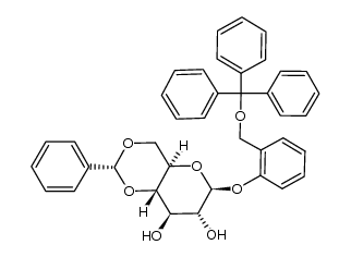 4',6'-O-Benzylidene-7-trityloxy-o-tolyl-β-D-glucopyranoside结构式