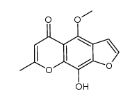 4-methoxy-9-hydroxy-7-methyl-furo[3,2-g]chromen-5-one Structure