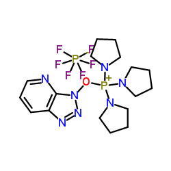 六氟磷酸(7-氮杂苯并三唑-1-氧基)三吡咯烷磷结构式