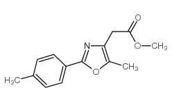 [5-甲基-2-(4-甲基苯基)-1,3-噁唑-4-基]乙酸甲酯结构式