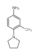 3-甲基-4-(1-吡咯烷基)苯胺结构式