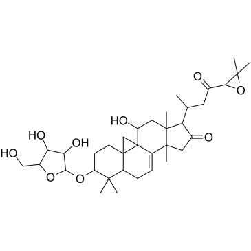 升麻酮醇-3-O-α-L-吡喃阿拉伯糖苷结构式